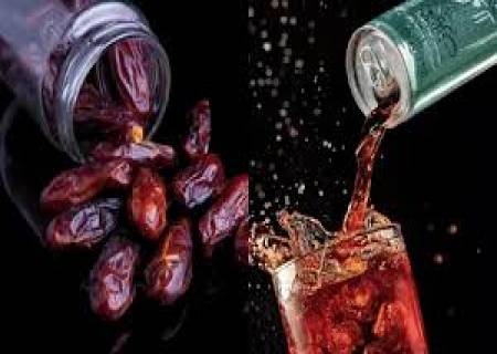 பேரீச்சம்பழத்திலிருந்து தயார் செய்துள்ள 'மிலாப் கோலா'குளிர்பானம்.