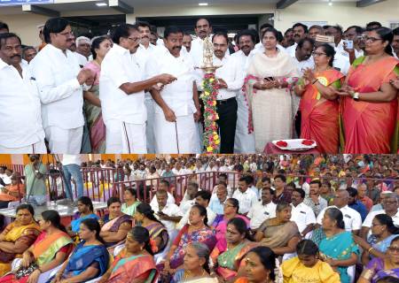 அருப்புக்கோட்டை, விருதுநகர், இராஜபாளையம், திருவில்லிபுத்தூர் மற்றும் சாத்தூர் நகராட்சிகளில்  புதிய சாலை பணிகளுக்கு அடிக்கல் நாட்டி பணிகளை துவக்கி வைத்தனர்..