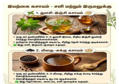 மூத்த குடிமக்களுக்கான சளி, இருமல் தீர்க்கும் சித்த மருத்துவ முறைகள்.