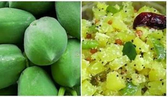 பப்பாளிக்காய் பொரியல்.