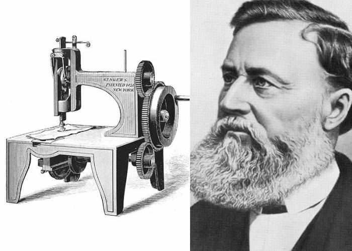 வணிகரீதியிலான தையல் இயந்திரத்தை 1850-ம் ஆண்டில் உருவாக்கிய ஐசக் சிங்கர் தையல்மெஷின்க்குகனவில் தீர்வு கிடைத்தது.