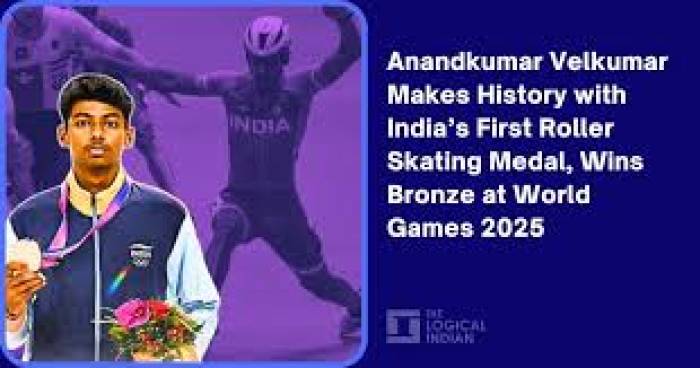 இந்தியாவின் ஆனந்தகுமார்தங்கம் வென்று ,உலக ஸ்பீடு ஸ்கேட்டிங் சாம்பியன்ஷிப்பில் வரலாறு படைத்தார் .