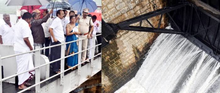 வத்திராயிருப்பு வட்டம், பிளவக்கள் பெரியாறு அணையில்தற்போதைய நீர் இருப்பு மற்றும் நீர் வரத்து குறித்தும், மேற்கொள்ளப்பட வேண்டிய பாதுகாப்பு முன்னேற்பாடு பணிகள் குறித்தும் தொடர்புடைய அரசு அலுவலர்களுடன் ஆய்வு.