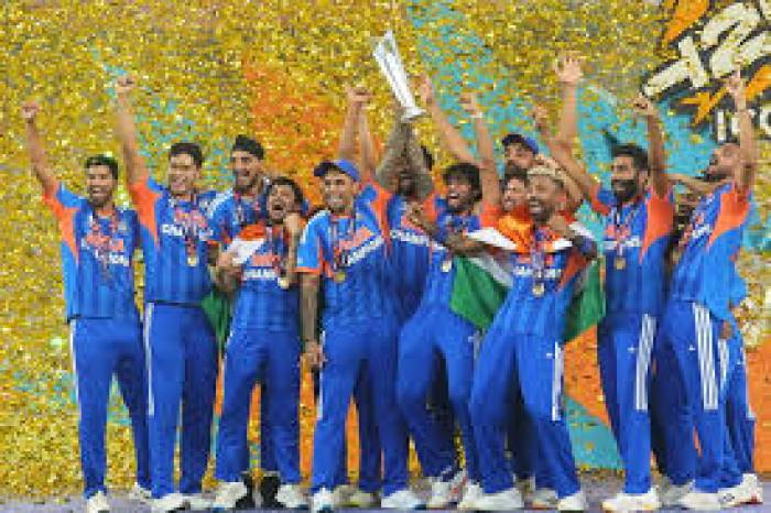 இந்தியா 'டி-20' உலக கோப்பையை மூன்றாவது முறையாக வென்று  சாதனை.