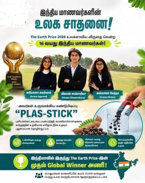 இந்திய மாணவர்களின் புதுமைக்கு சர்வதேச அங்கீகாரம்.