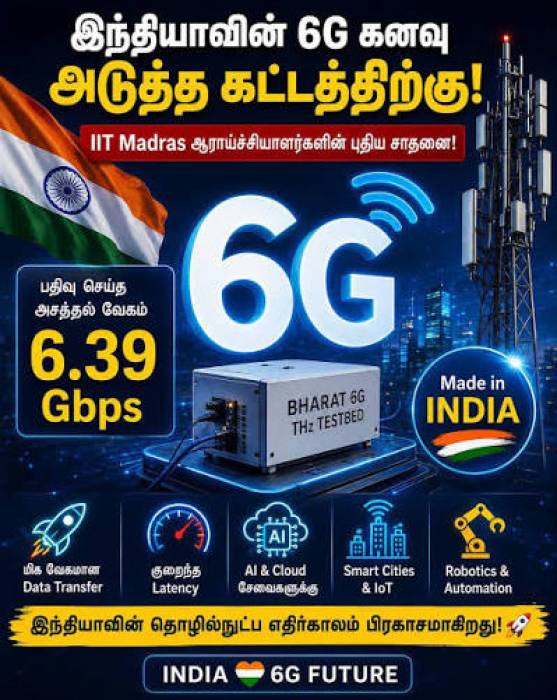 6G தொழில்நுட்பத்தில் இந்தியாவுக்கு புதிய வாய்ப்பு!
